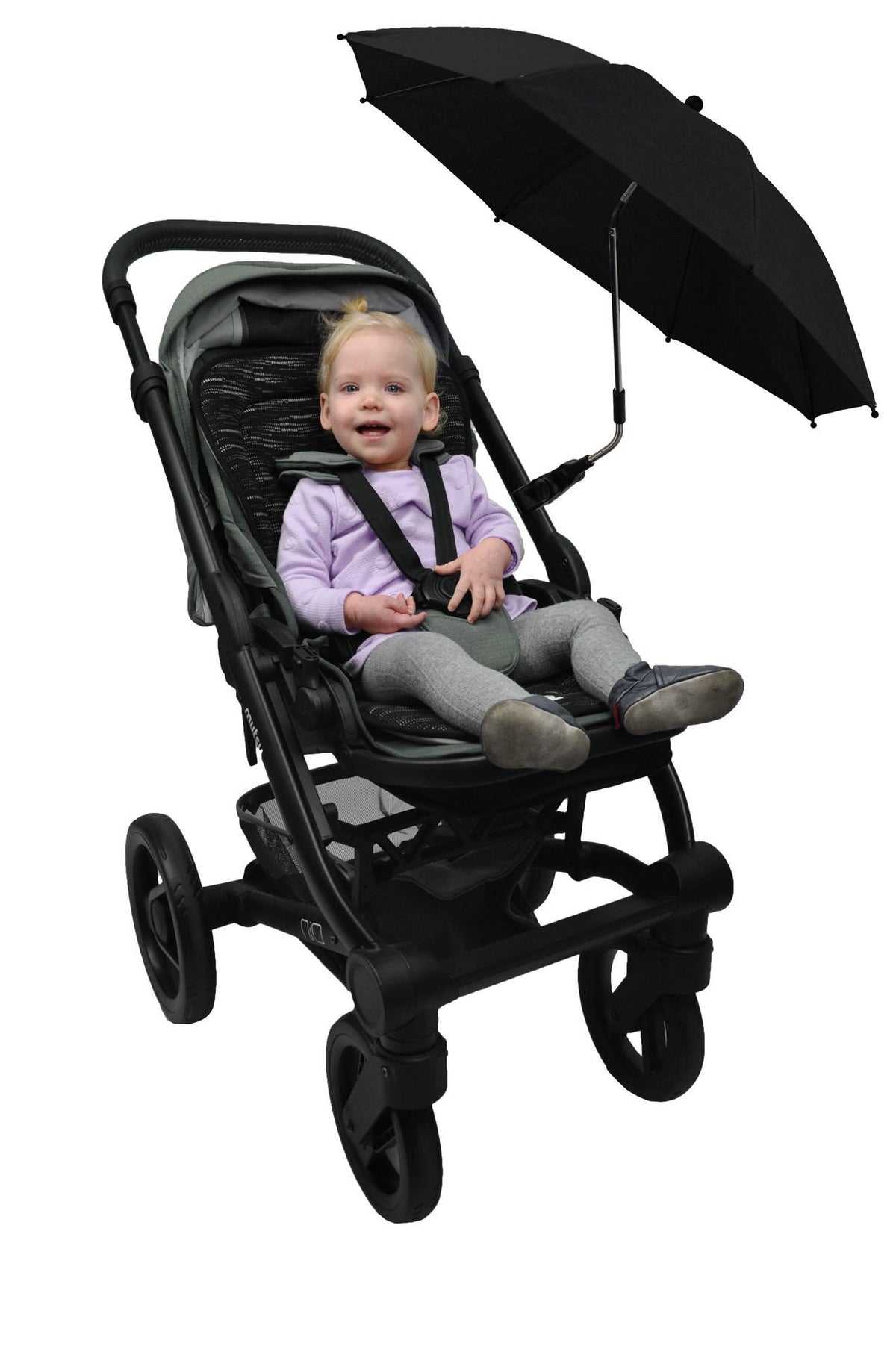Stroller Parasol Umbrella – UPF 50+ (Black)