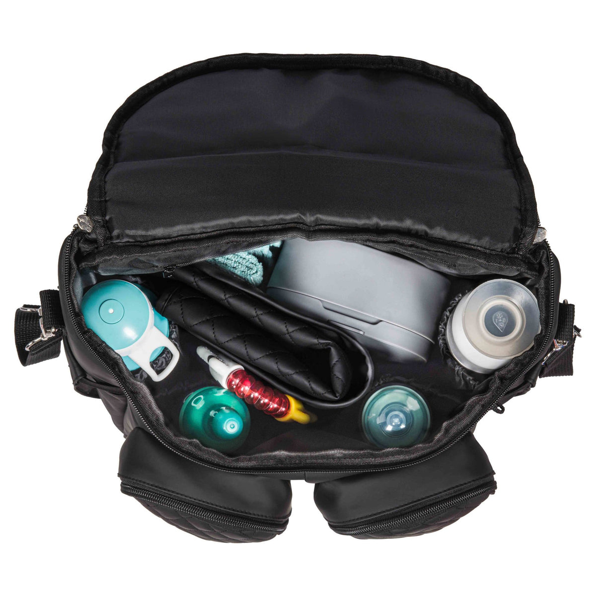 2-in-1 Diaper Backpack – Black