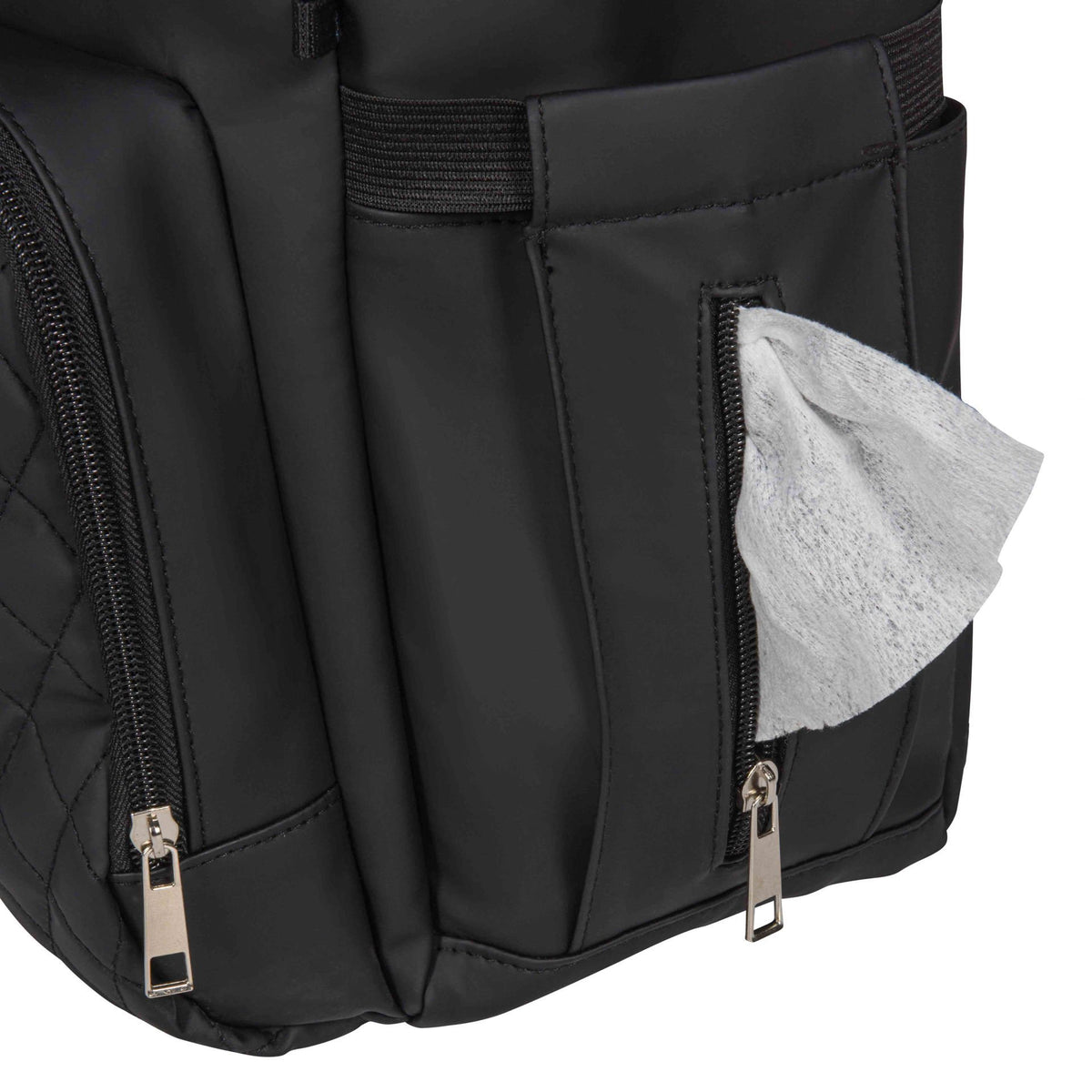 2-in-1 Diaper Backpack – Black