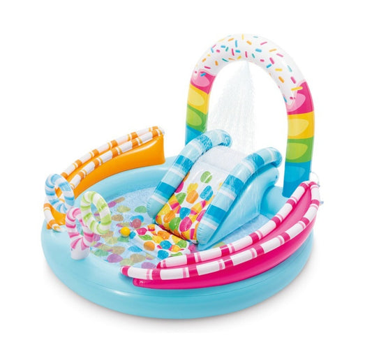 INTEX: Candy Fun Inflatable Play Center with Water Slide