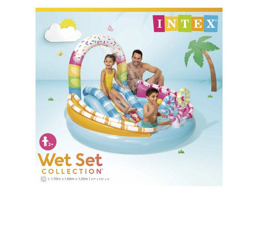 INTEX: Candy Fun Inflatable Play Center with Water Slide
