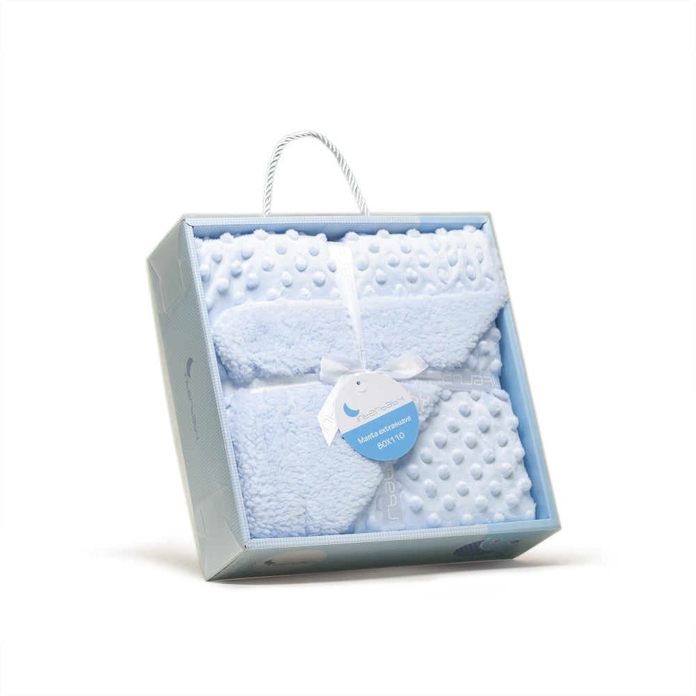 Bubble & Lamb Blue Blanket