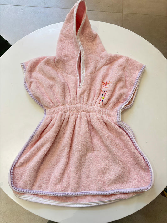 Pink Giraffe Hooded Poncho