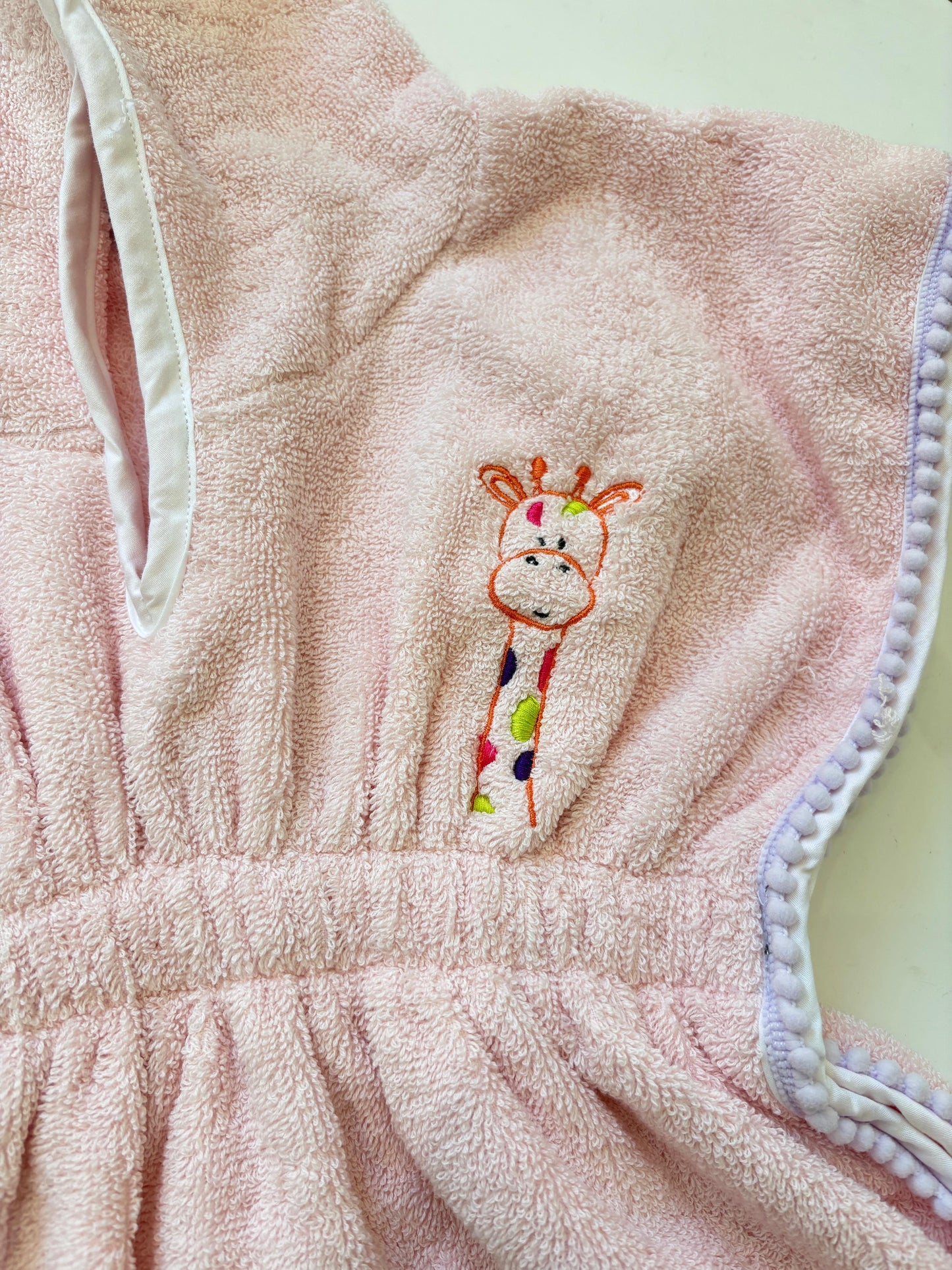 Pink Giraffe Hooded Poncho