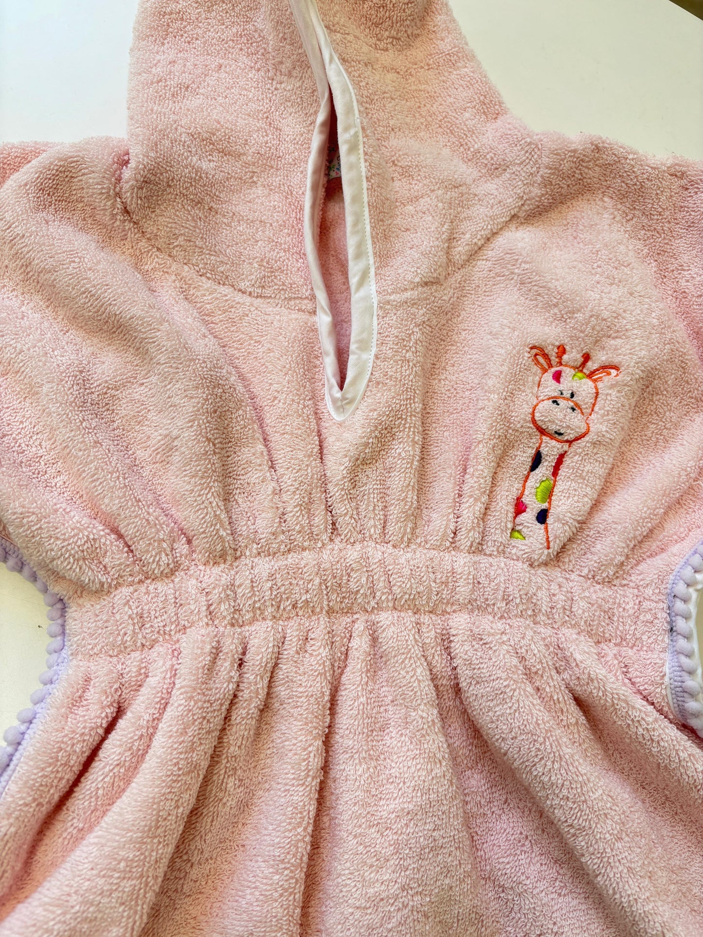 Pink Giraffe Hooded Poncho