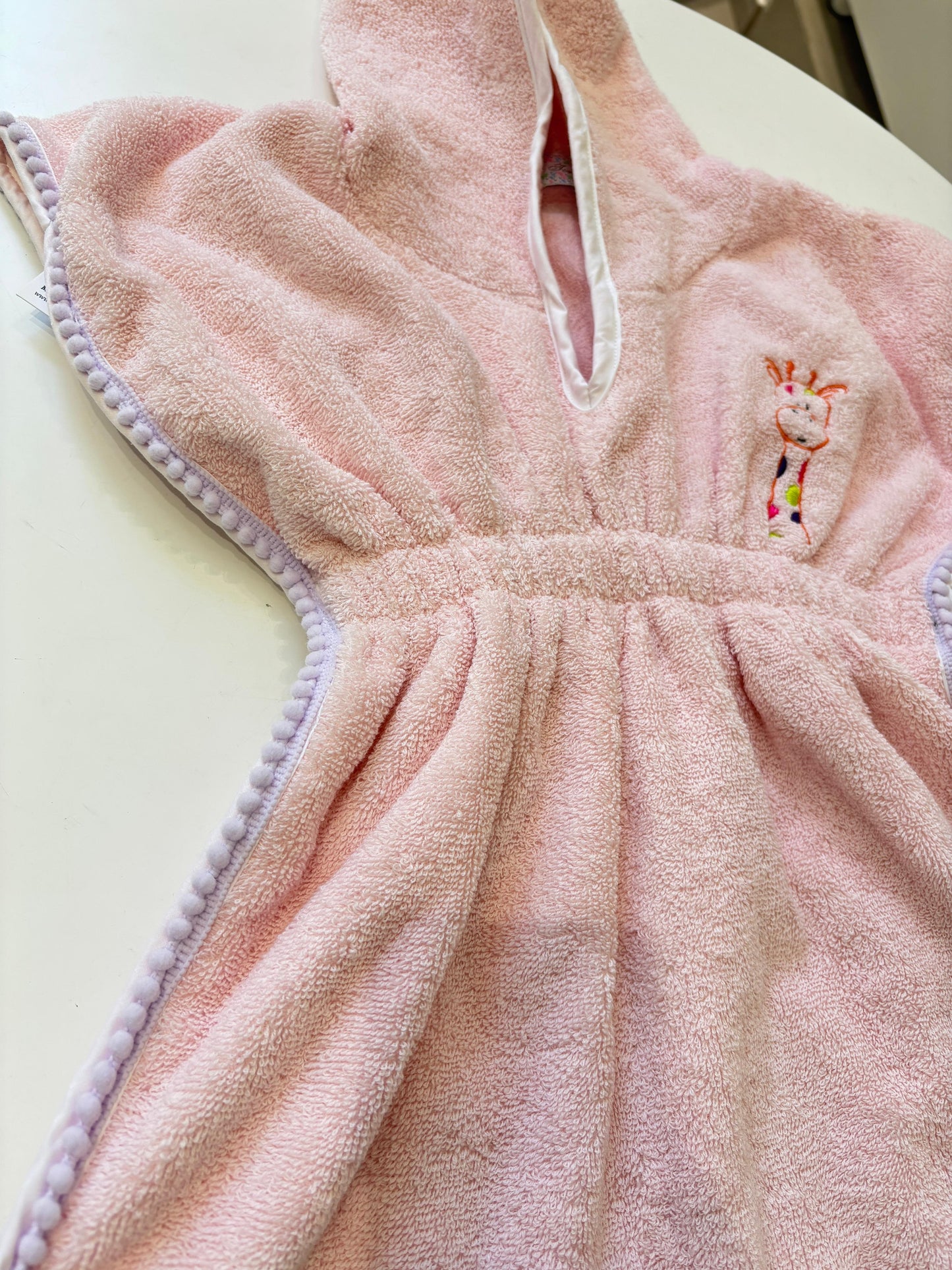 Pink Giraffe Hooded Poncho