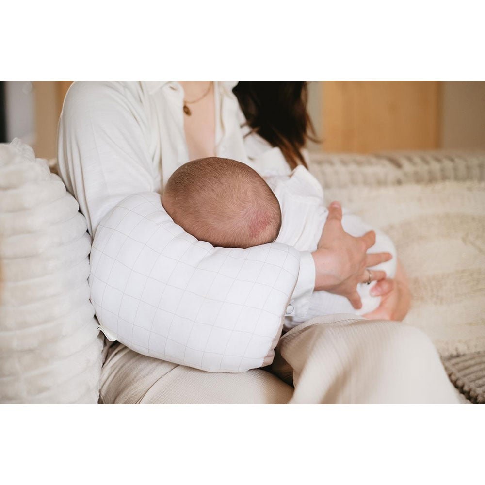 Candide Beige Grid Jersey Armband Feeding Pillow