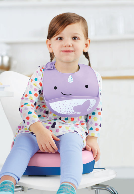 Zoo Fold & Go Silicone Bib
