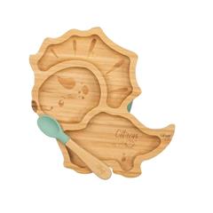 Citron Dinosaur Bamboo Plate