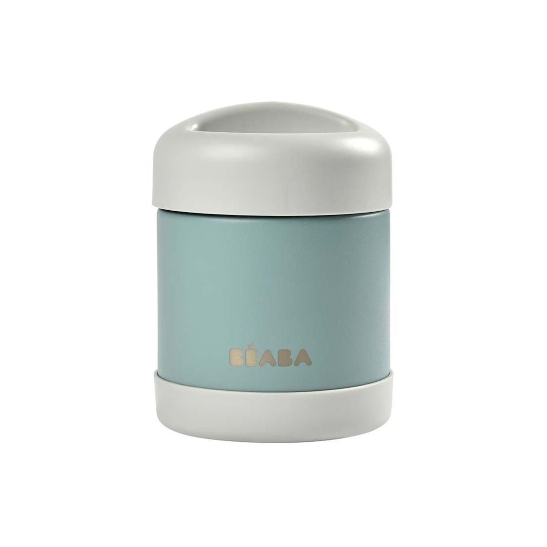BÉABA Thermo-Portion Insulated Stainless Steel Food Jar (300ml – Light Mist / Eucalyptus Green)