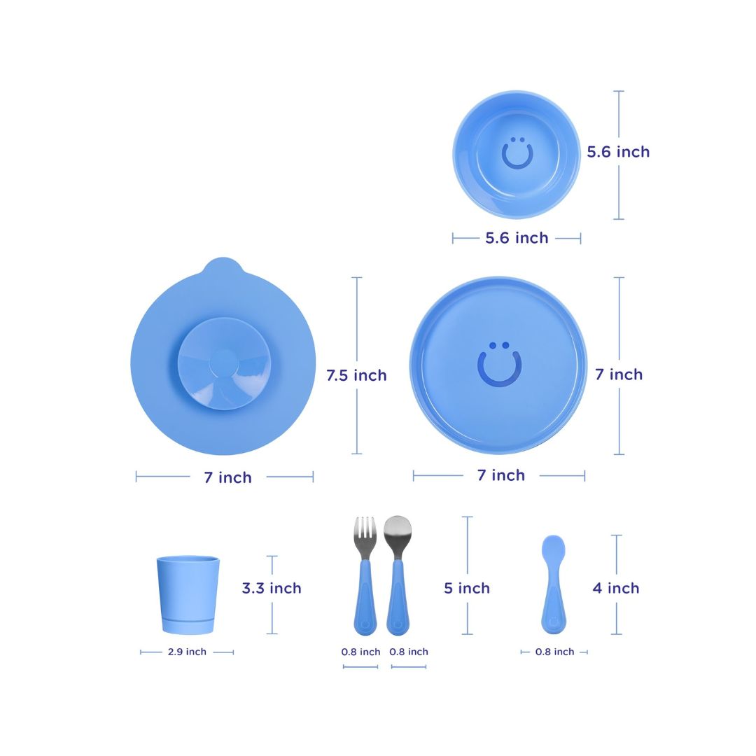 Ubbi: 7-Piece Toddler Feeding Set