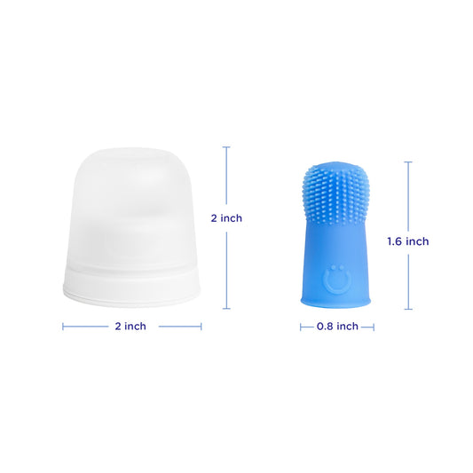 Ubbi: Toddler Training Toothbrush Set – Polaris Blue & Zest Green