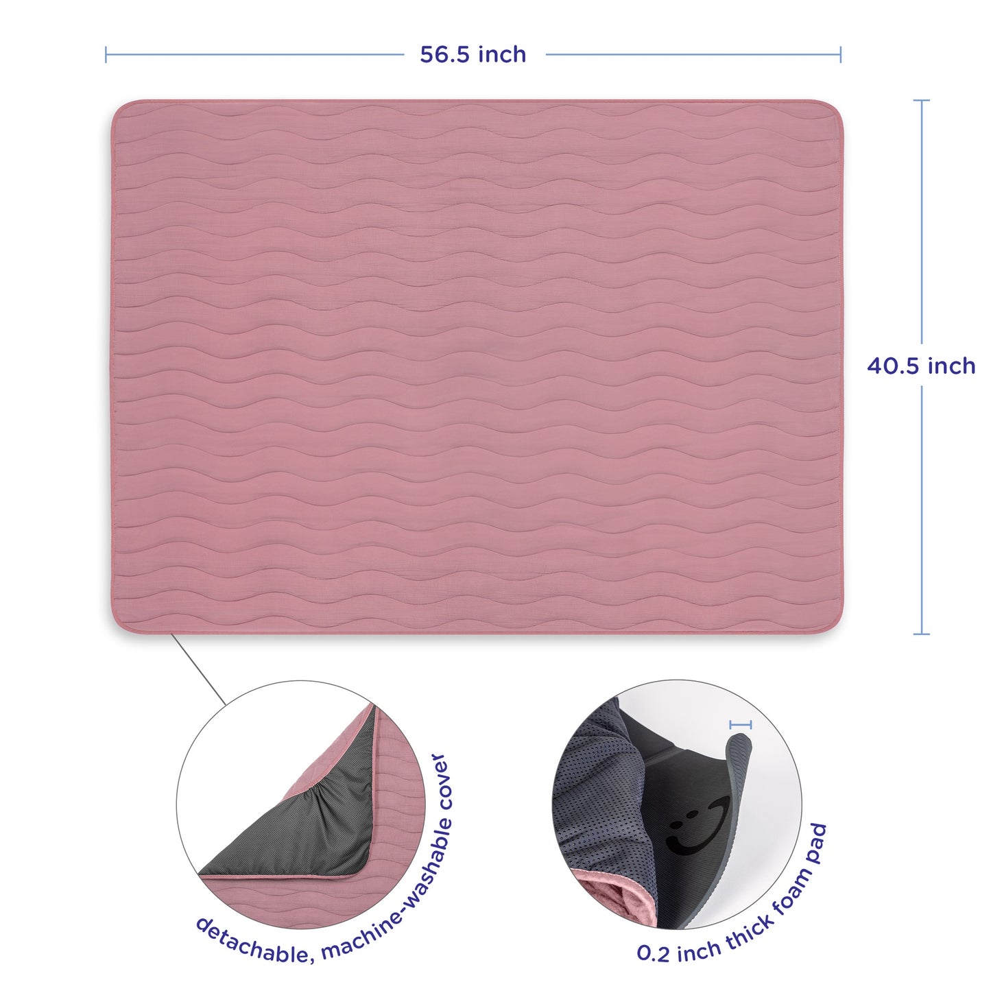 Padded Floor Mat & Washable Muslin Cover