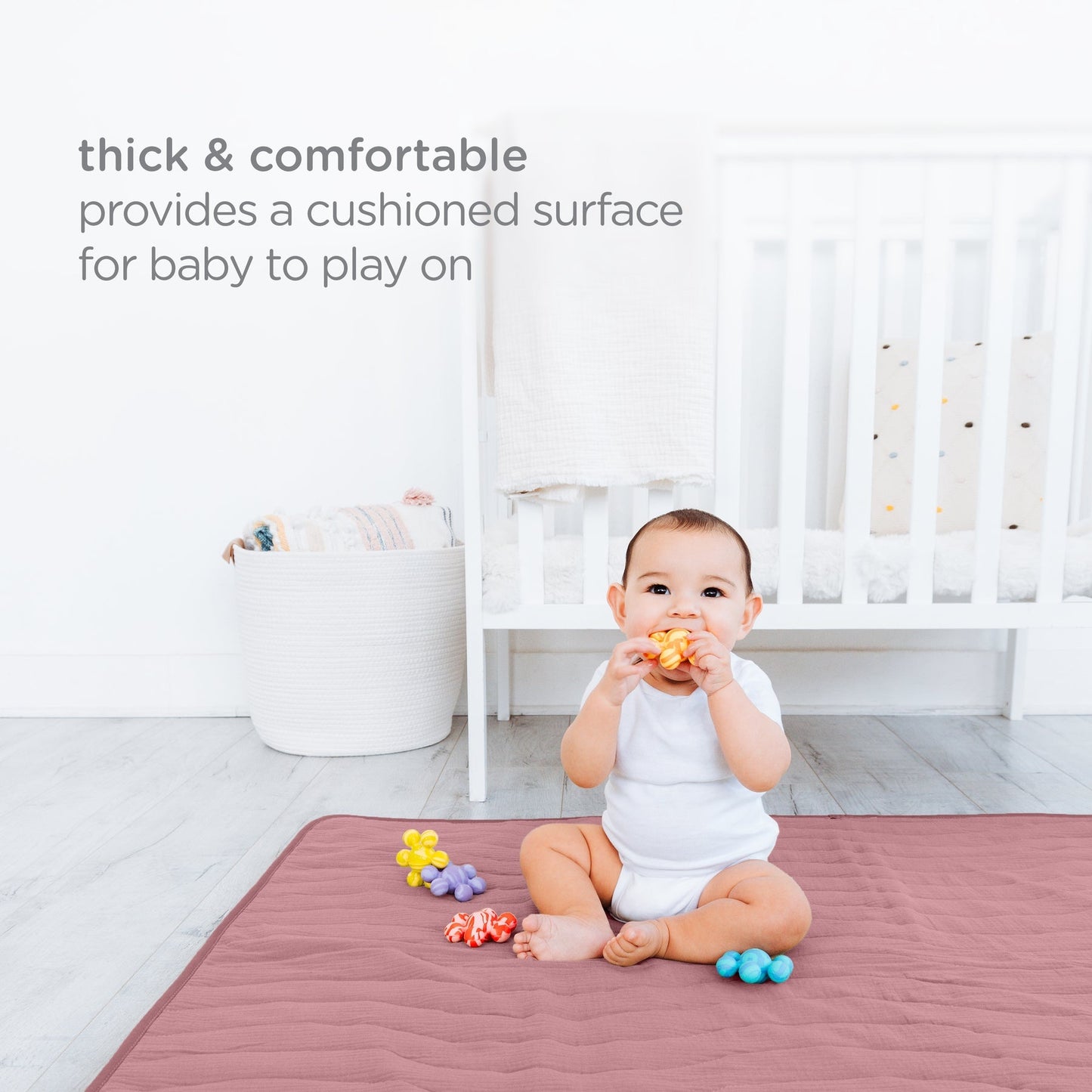 Padded Floor Mat & Washable Muslin Cover