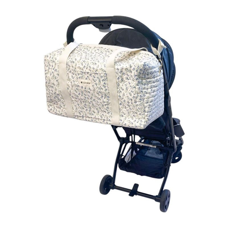 Candide: Blueberry Quilted Diaper Bag (Sac à Langer)