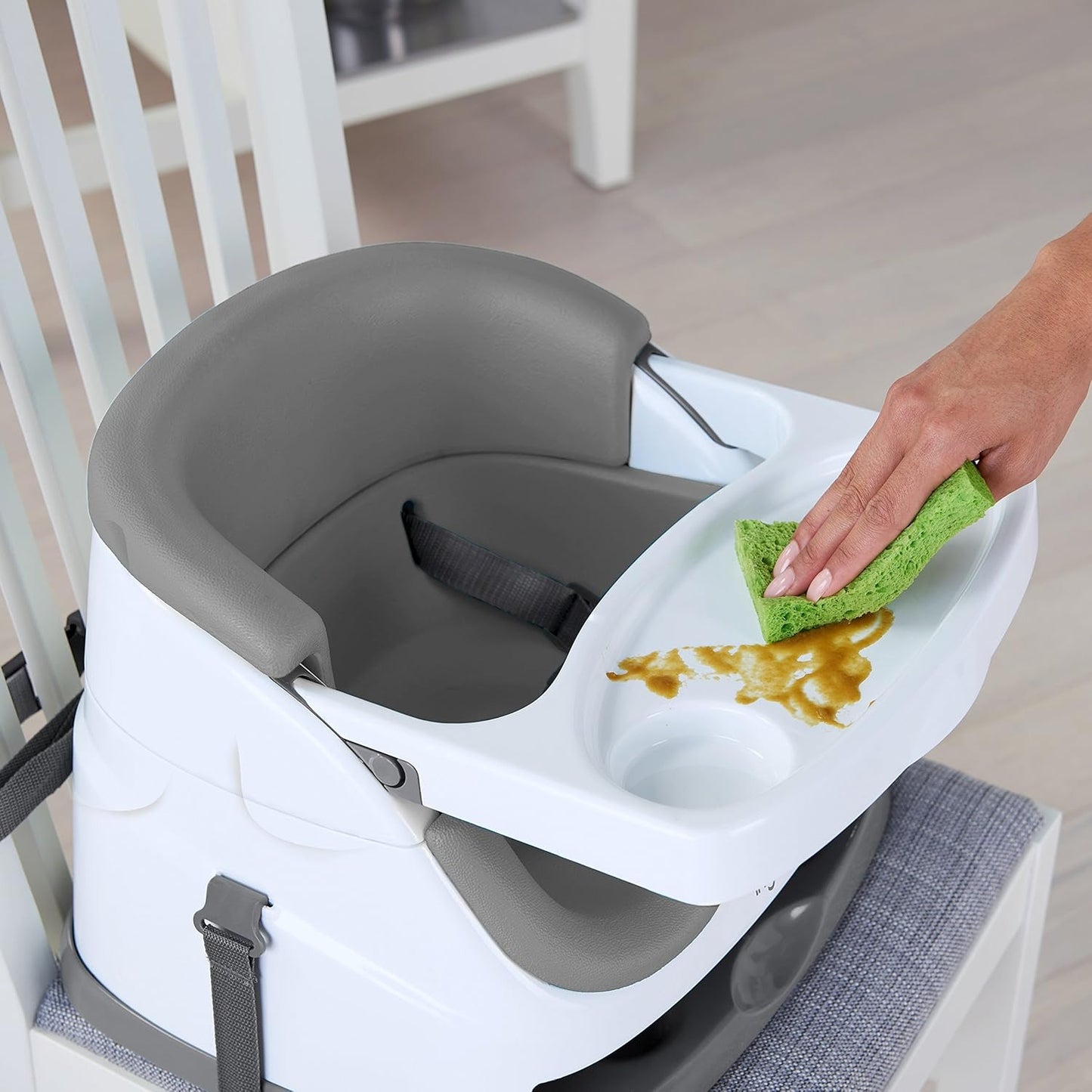 Baby Base 2-in-1 Seat Slate Booster Feeding Seat