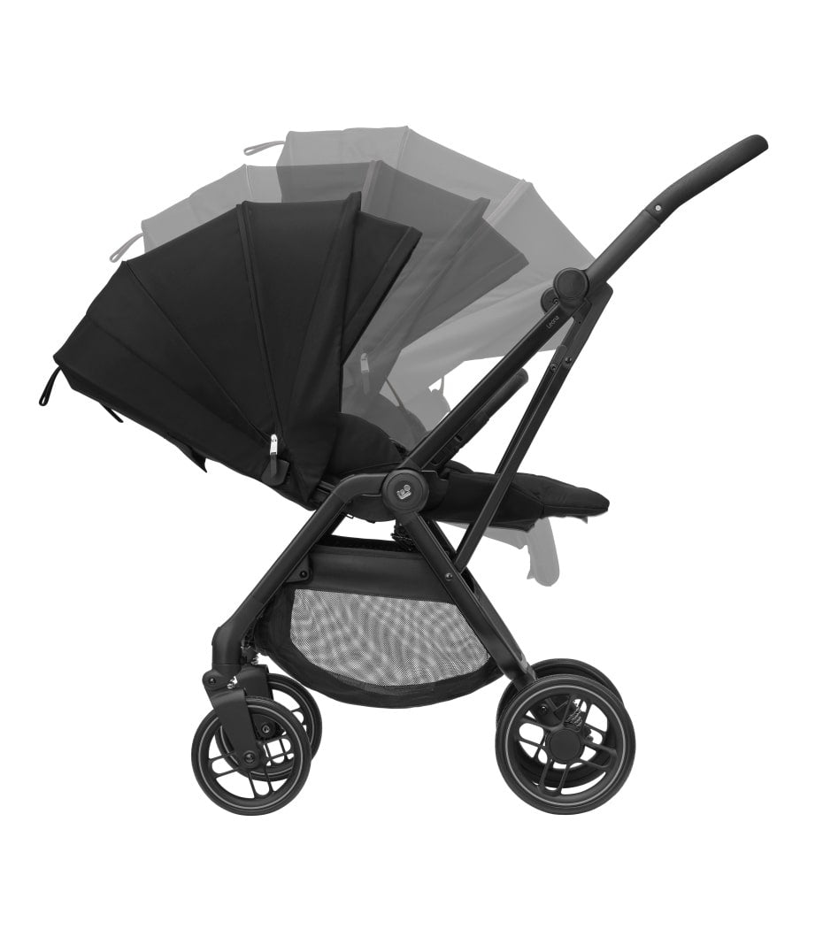 Maxi-Cosi: Leona 2 Stroller – Twillic Black (Black Frame / Leatherette Detail)