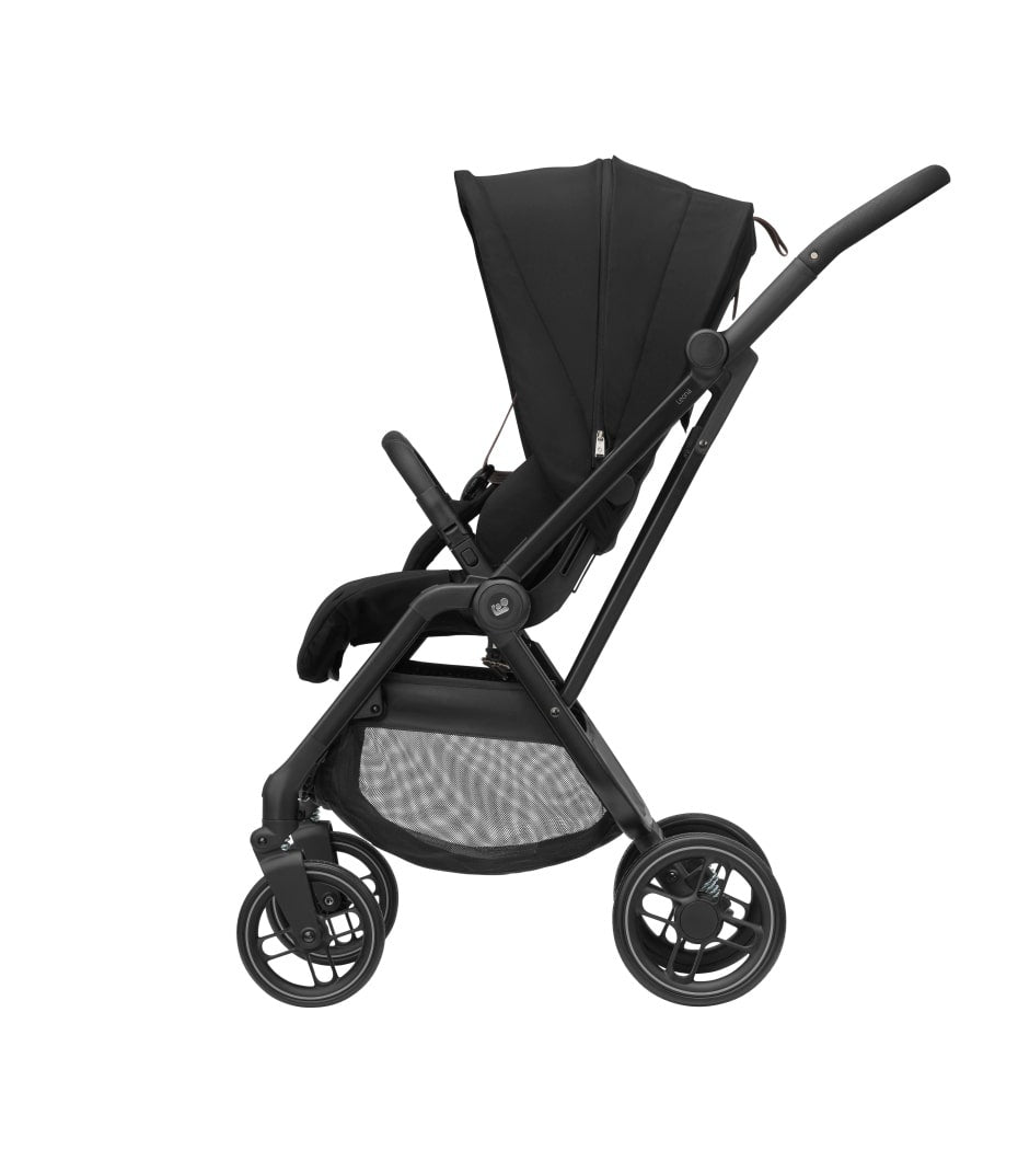 Maxi-Cosi: Leona 2 Stroller – Twillic Black (Black Frame / Leatherette Detail)