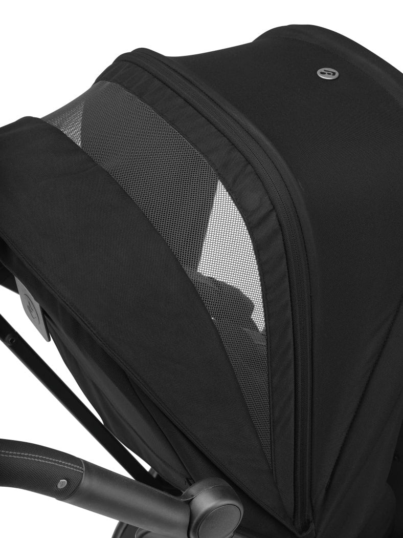 Maxi-Cosi: Leona 2 Stroller – Twillic Black (Black Frame / Leatherette Detail)