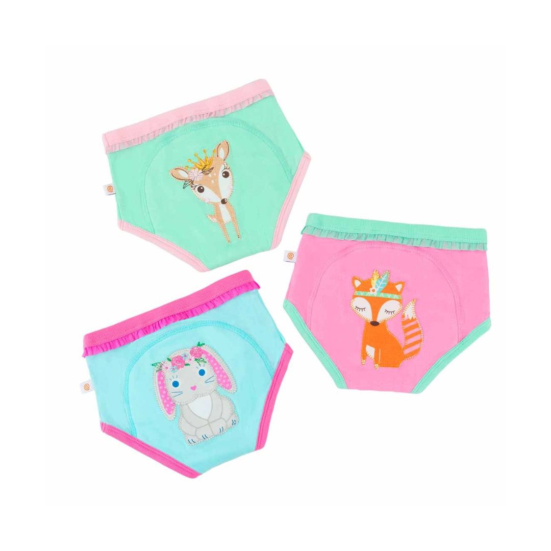 Zoocchini Toddler Organic Potty Training Pants (3-pk) - Woodland Princesses