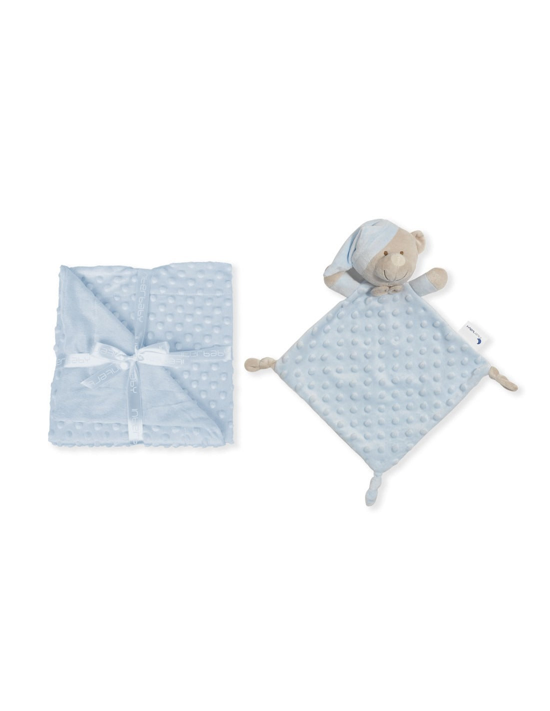 Interbaby Baby Blanket with Blue Doudou Bear