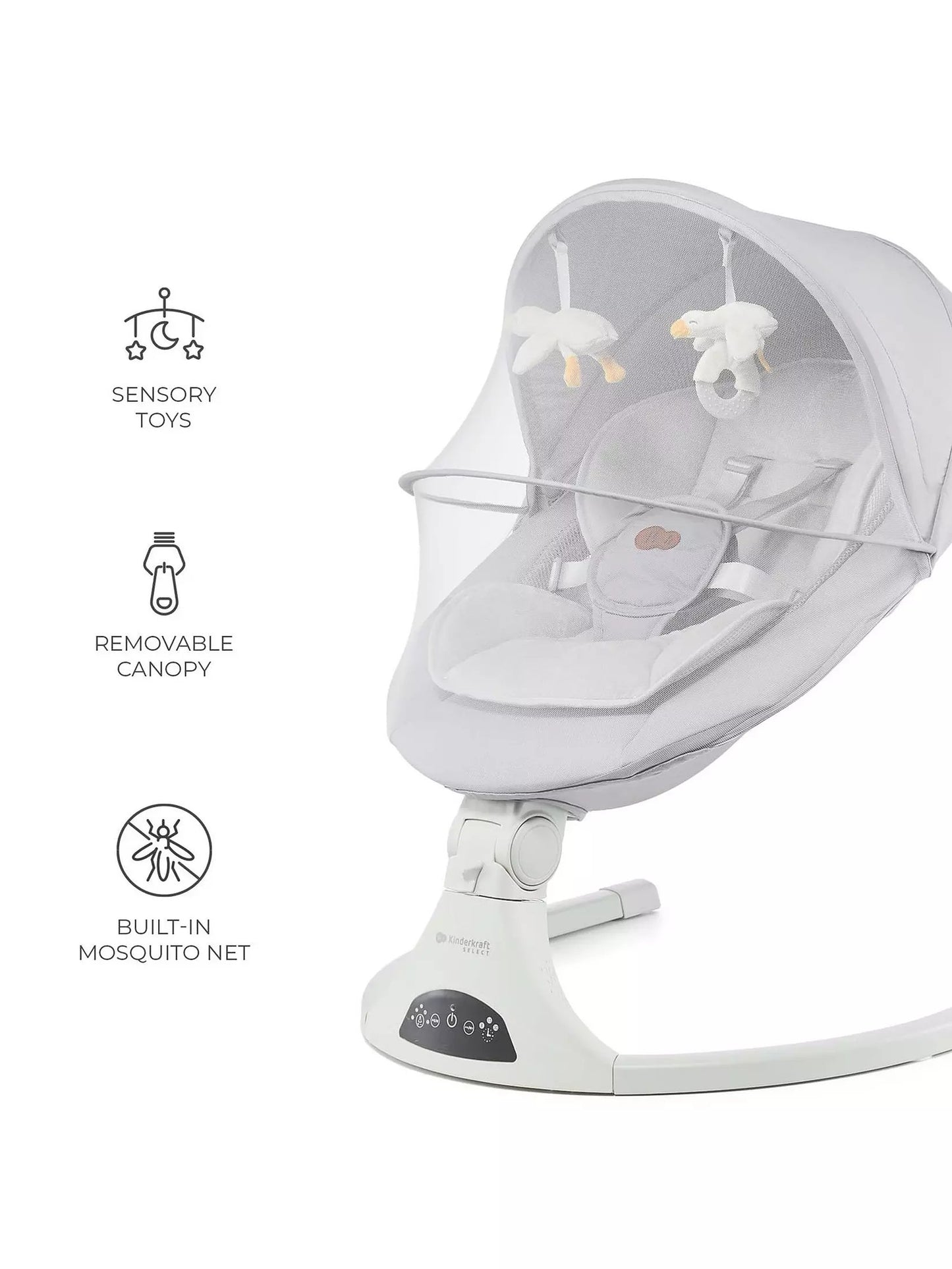 Tulsy: 2-in-1 Electric Rocker & Bouncer - Grey