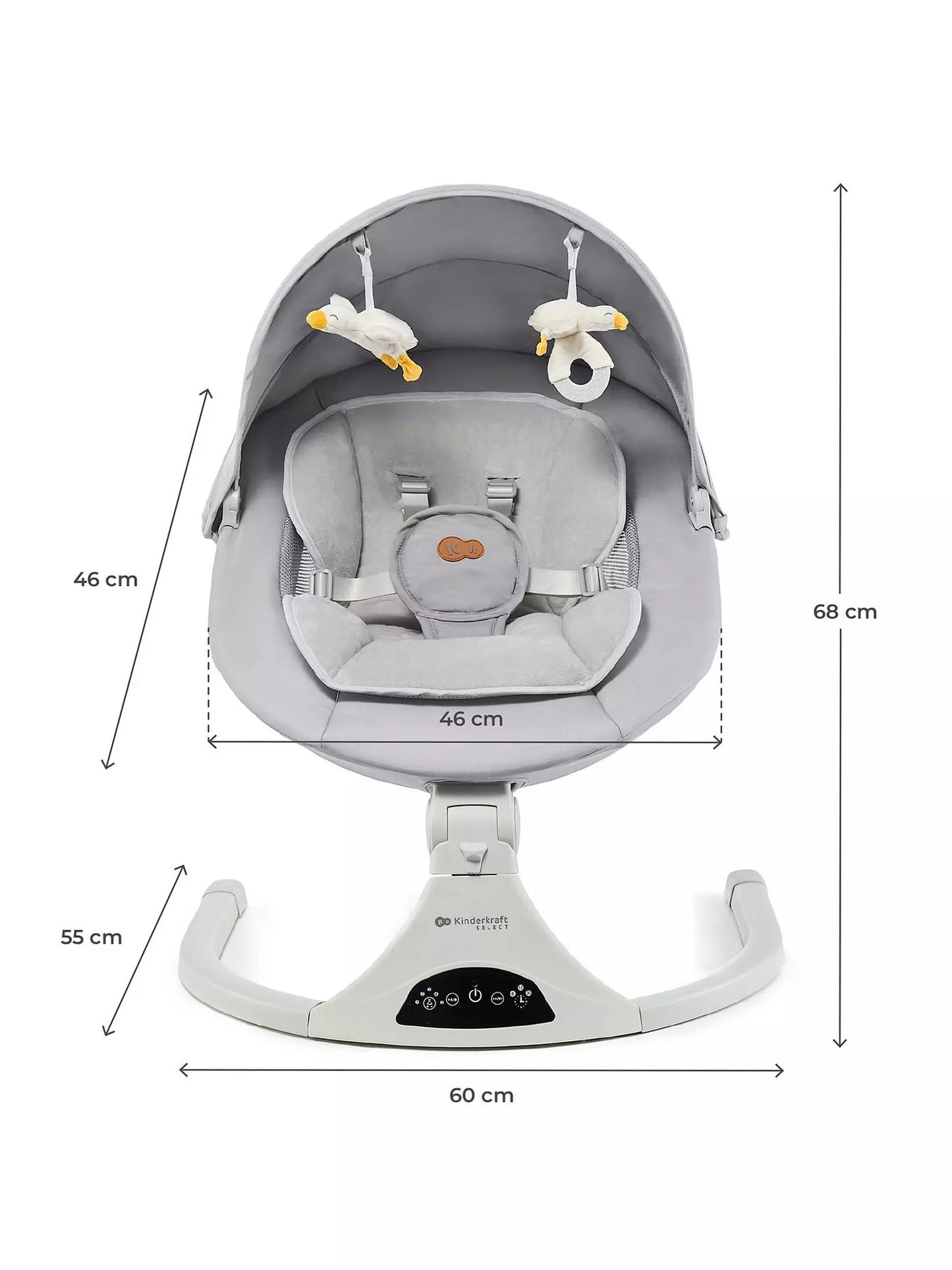Tulsy: 2-in-1 Electric Rocker & Bouncer - Grey