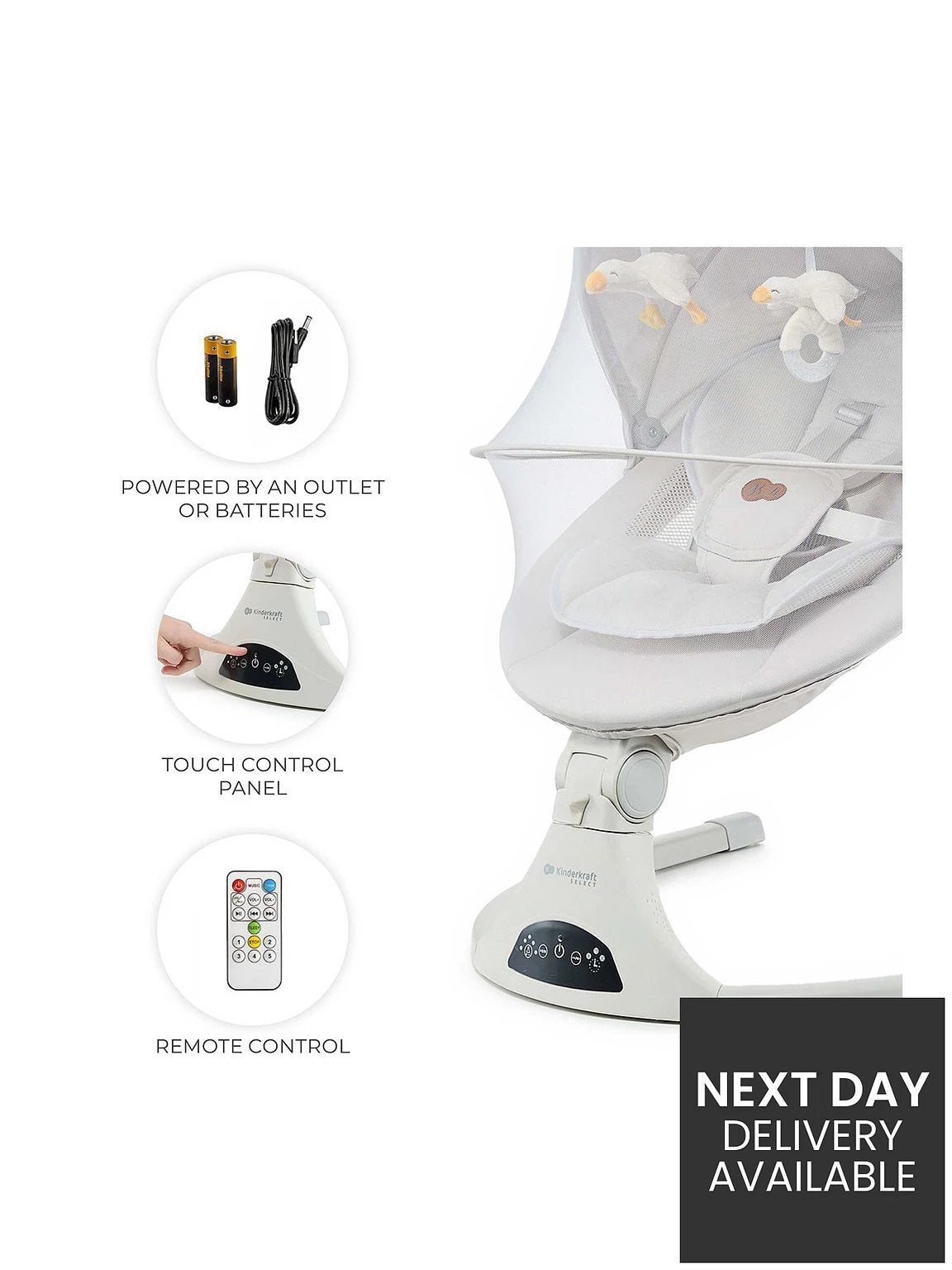 Tulsy: 2-in-1 Electric Rocker & Bouncer (Beige)