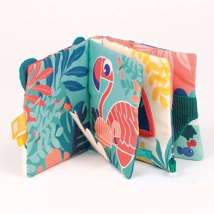 LUDI: Livre Tissus Jungle - Soft Fabric Sensory Book