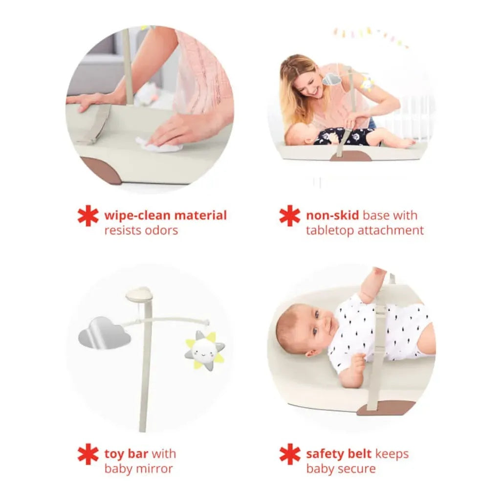 Skip Hop Nursery Style Wipe-Clean Changing Pad (Oat Edition)