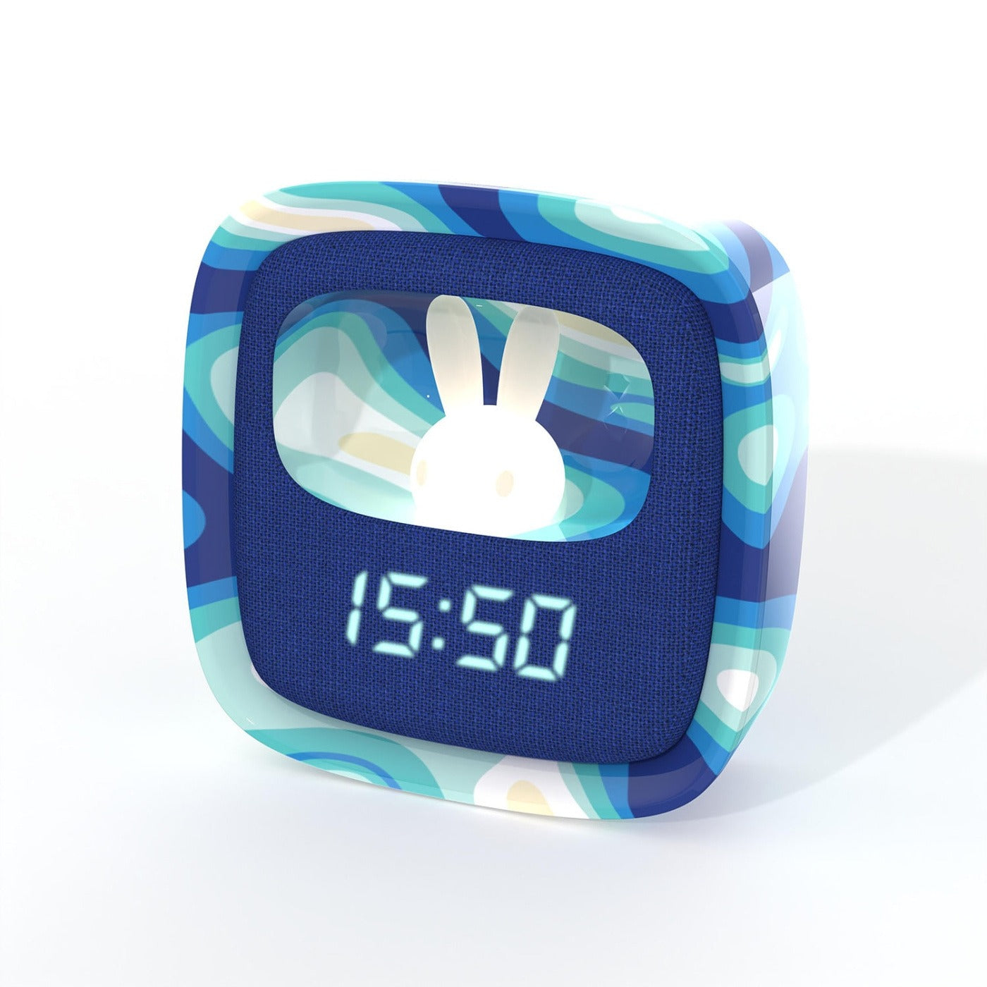 MOB Billy Clock & Night Light – Blue Waves