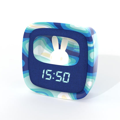 MOB Billy Clock & Night Light – Blue Waves