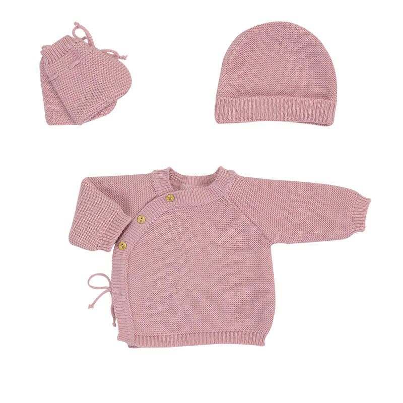 Trois Kilos Sept 3-Piece Newborn Knitted Set (0-1M)- Assorted