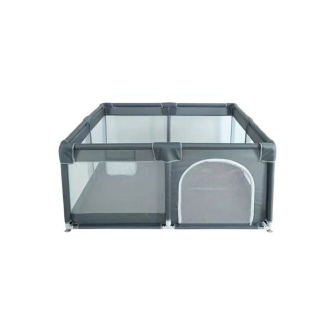 Grey Baby Playpen with Gate (150 x 150 cm)