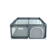Grey Baby Playpen with Gate (150 x 150 cm)