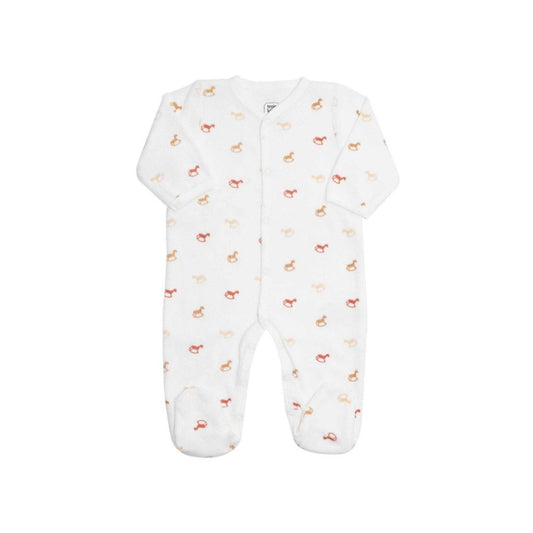 Trois Kilos Sept Rocking Horse Velour Pyjamas (3M)