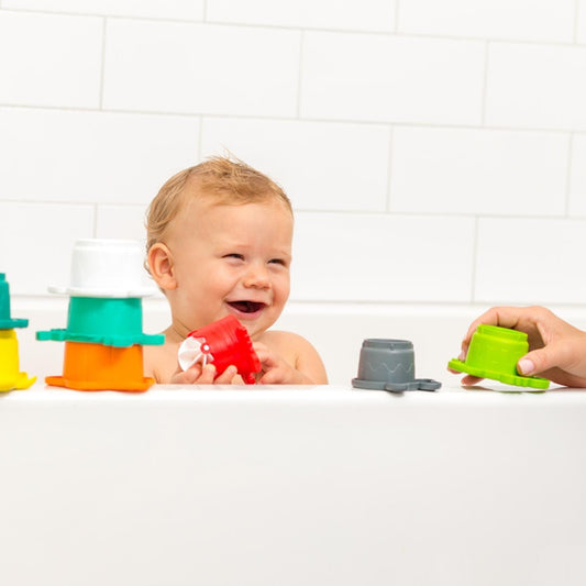 Infantino Stack O' Fun Bathtime Cups - Splashy Fun for Little Ones!