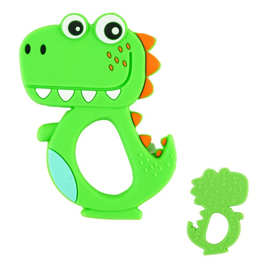 Busy Baby Dino Silicone Teether - Roaring Relief for Sore Gums!