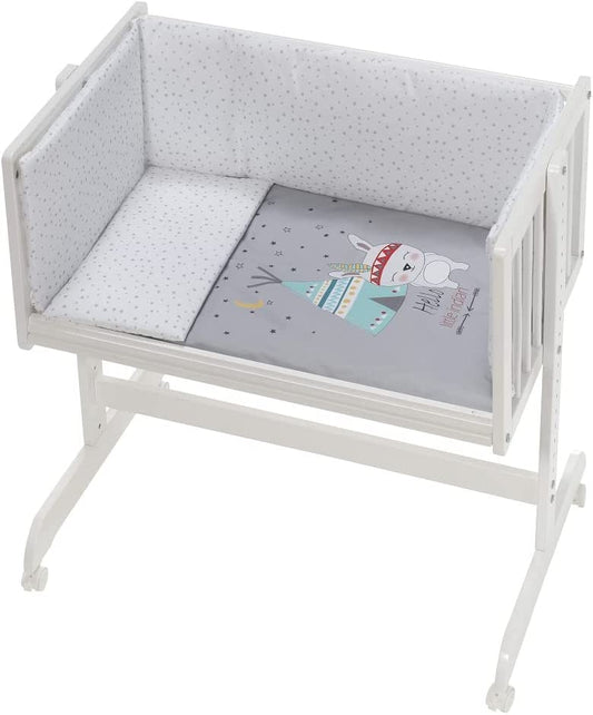 Premium Co-Sleeping Tipi Bear Crib in Grey