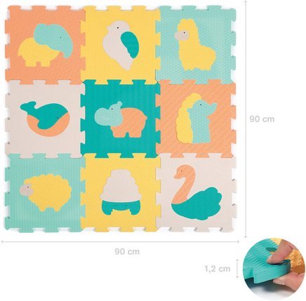 LUDI Touch & Feel Animal Foam Tiles