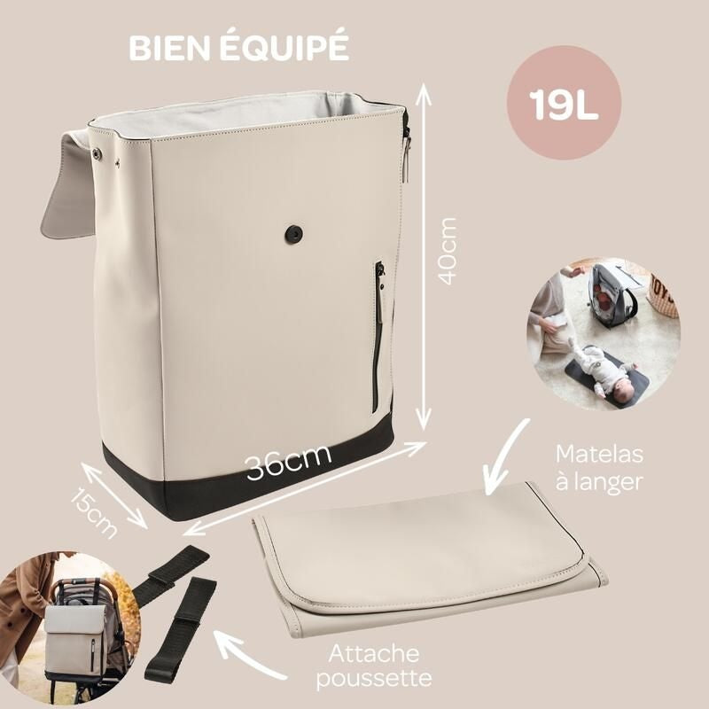 Béaba Oslo Diaper Bag (Clay Edition)