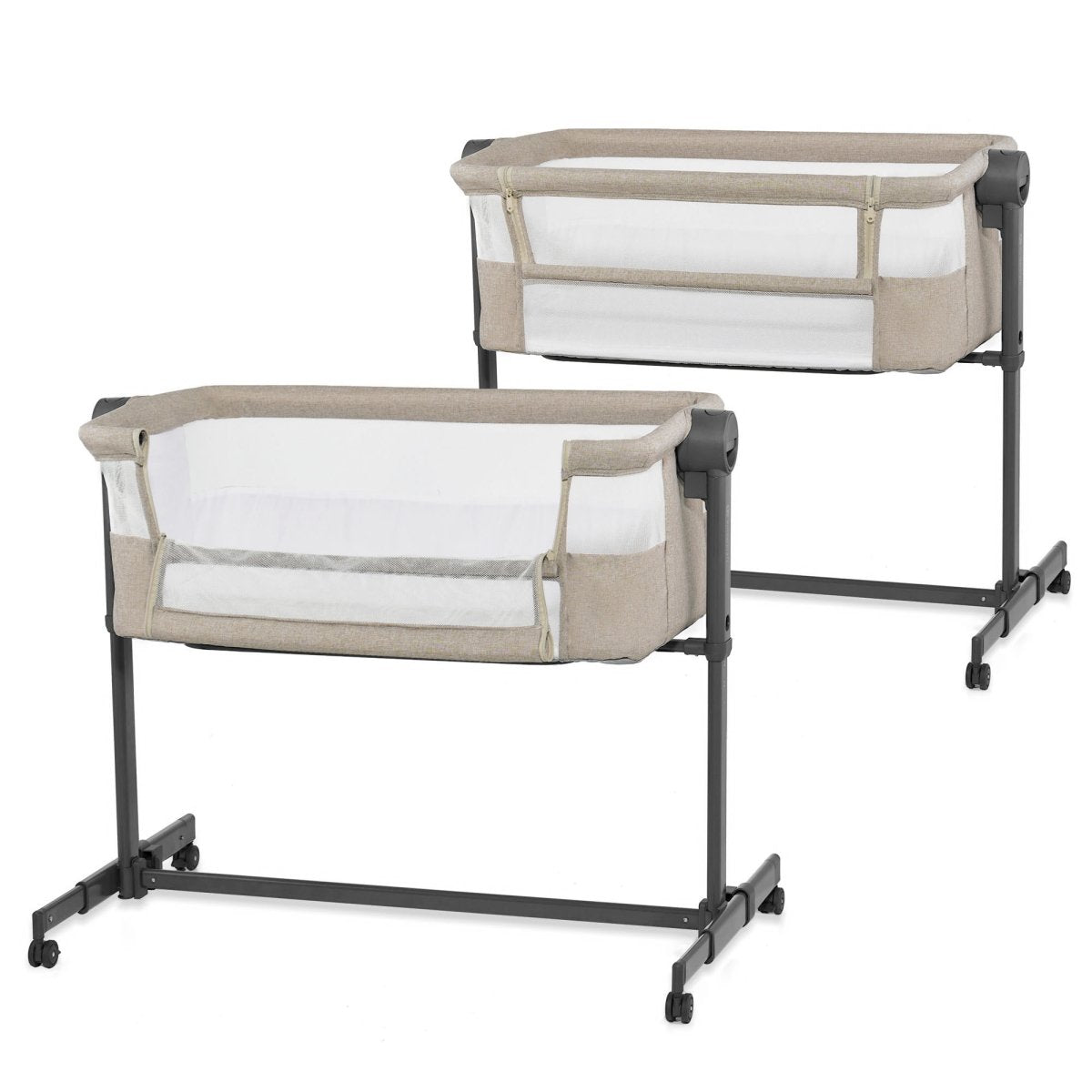 Kinderkraft: NESTE UP 2 Bedside Co-Sleeper & Travel Cot - Beige