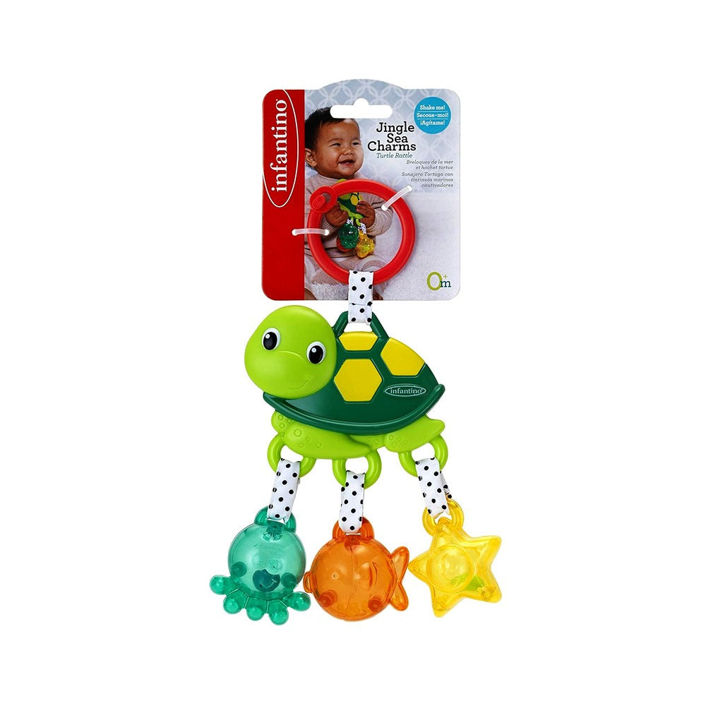 Infantino Jingle Sea Charms Turtle Rattle - A Fun and Engaging Toy for Little Hands