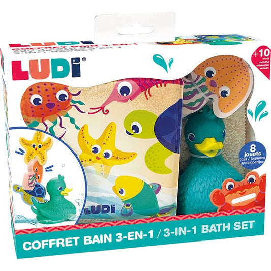 LUDI Lucky Duck Bath Toy Set