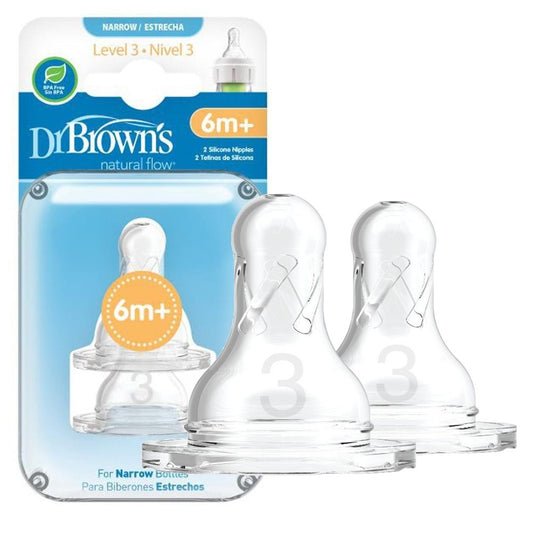 Level 3 Narrow Bottle Nipples (2-Pack)