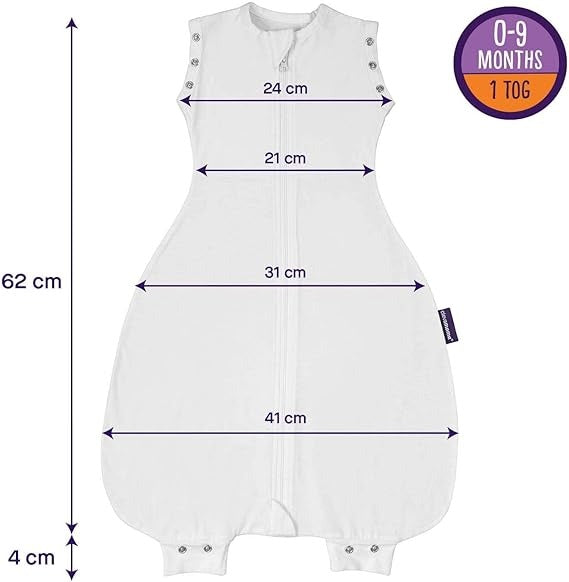 Clevamama 3-in-1 Nite Nite Romper - Grows with Baby from Swaddle to Romper