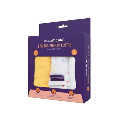 Clevamama Bamboo Muslin Cloths - Soft, Breathable, and Multi-Purpose