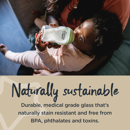 Tommee Tippee Closer to Nature Glass Baby Bottles