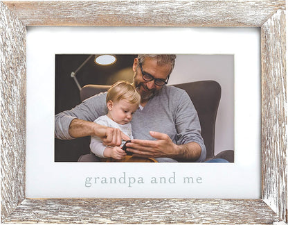 Grandpa and Me Sentiment Frame Rustic