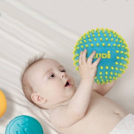 LUDI: 3 Blue Sensory Balls Set (6+ Months)